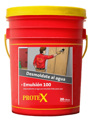 Emulsion 100 Desencofrante Desmoldante Base Acuosa X 20lts