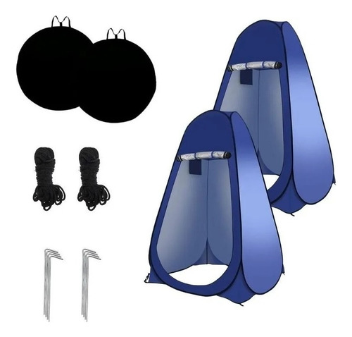 Pack X2 Carpa Caseta Baño Vestidor Portátil Carpa Camping