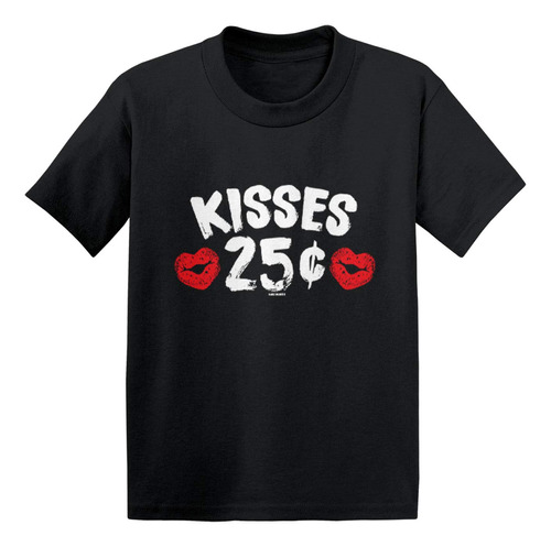 Kisses 25¢ - Cents Hearts Love - Camiseta De Algodón Para.
