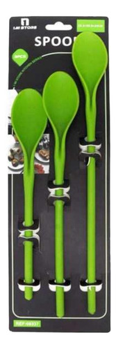 Set 3 Cucharas De Ensalada Verde