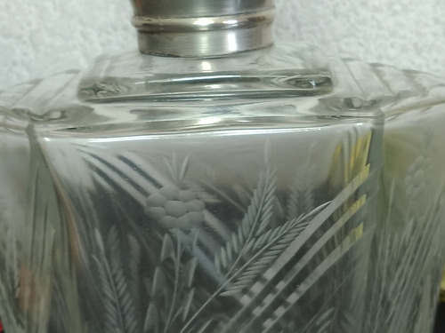 Botellon Whisky Cristal Plata 925 - 800 Cm3 Transparente (Usado)
