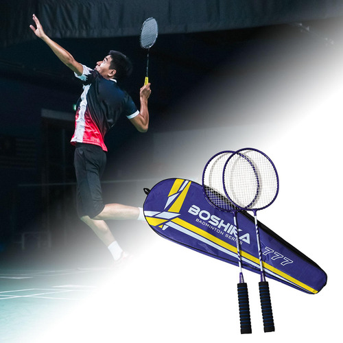 2 Uds Raquetas De Bádminton Juego De Raquetas De Púrpura