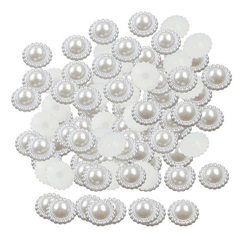 Botones De Perlas Rhinestone Diy Hecho A Mano Flatback 12 Mm