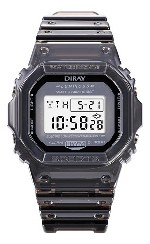 Reloj Diray Unisex Transparent Negro Dr218lct3 Para Unisex