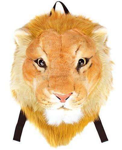 Viahart Authentic Tigerdome Lion Animal Head Backpack Bag Kn