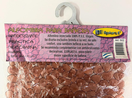 Imagen 2 de 5 de Alfombra Antideslizante Baño 100% Pvc Modelo Piedra Grande