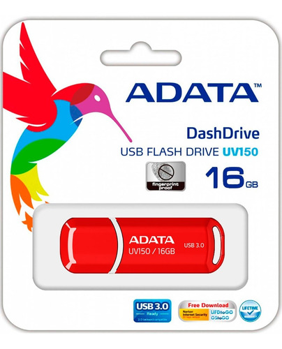 Memoria Flash Adata Uv150 16gb Usb 3.0 Rojo Auv150-16g-r /vc