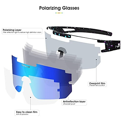 Lentes Deportivos Polarizado De Ciclismo Color Azul