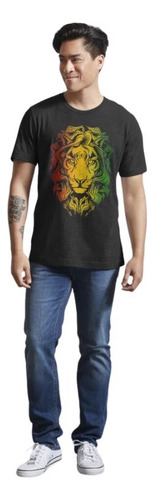 Polera Rasta Reggae Leon Rastafari H