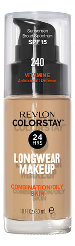 Revlon Base De Maquillaje Longwear Makeup Piel Grasa Medium 240 Medium Beige