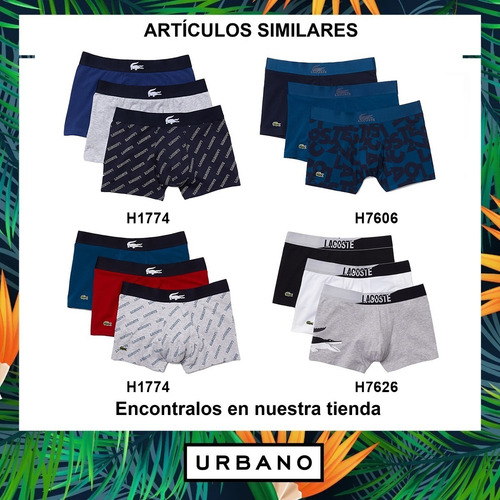 Pack X3 Boxer Hombre Lacoste Ultra Comfortable Azul