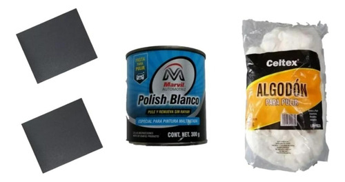 Kit De Pulido De Coche (polish+algodon Indust+2 Lijas #2000)