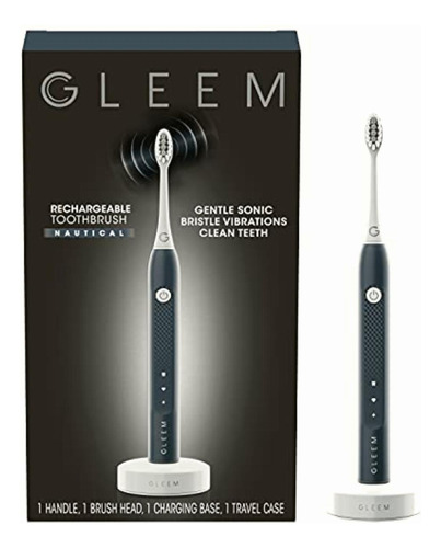 Gleem Rechargeable Electric Toothbrush, Nautical Blue