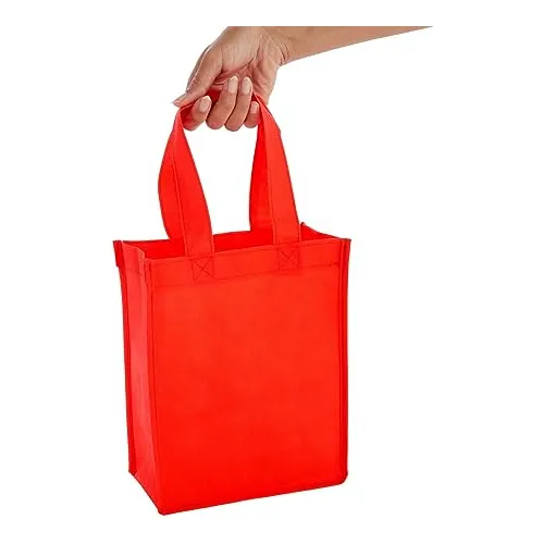 Bolsas De Tela No Tejida Rojas Compras De Comestibles (...