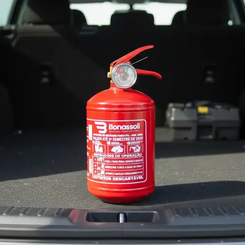 Extintor P1 automotivo 1kg 5 anos de validade ABC