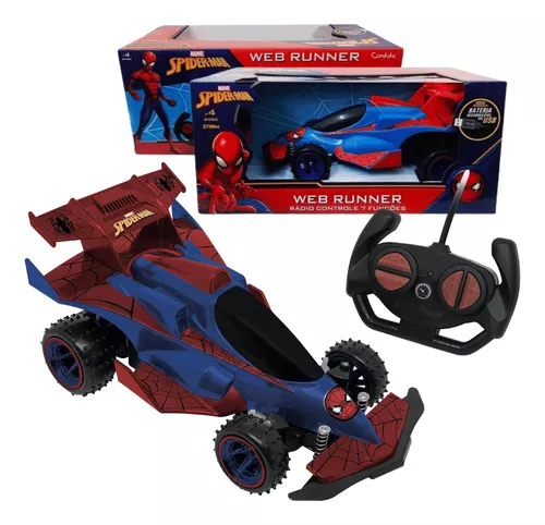 Carro de Controle Remoto Web Runner Homem Aranha - Candide