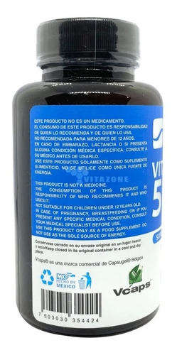 Imagen 2 de 3 de Vitamina D3 5000iu 60capsulas 520mg Cu Wellthy Se Sabor Neutro