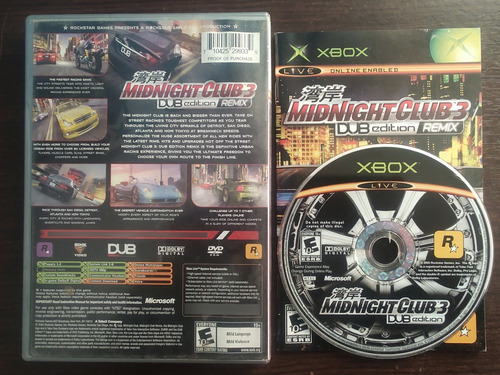 Midnight Club 3: Dub Edition Xbox Clásico Original
