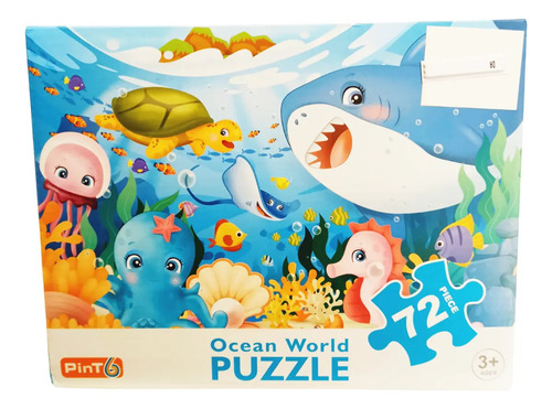 Juego Rompecabezas Animales Marinos Oceano Para Niños Febo