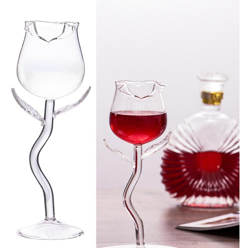 . Botella De Vino En Forma De Flor De Rosa 180 Ml For