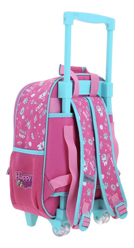 Mochila En Kit Con Ruedas Kinder Chenson Gato Hg70162-p Rosa Chicle Mochila Lapicera