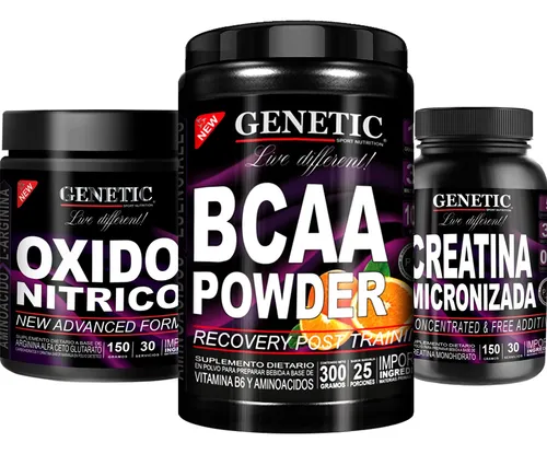 Aumento Masa Muscular Creatina Arginina Aminos Bcaa Genetic
