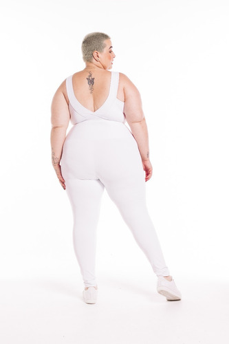 Imagem 4 de 7 de Legging Plus Size Wonder Size Lisa Emana® Plus Branca