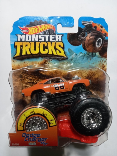 Hot Wheels Monster Trucks Dodge Charger R/t Naranja 68