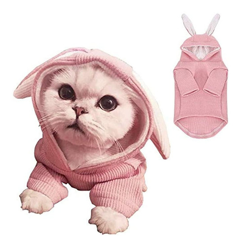 Aniac Pet Hoodie Gato Traje De Conejo Con Orejas De Conejo L