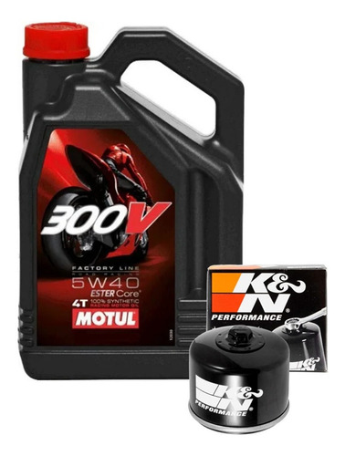 Kit 4 Litros Óleo Motul 300v 5w40 + Filtro K&n S1000 R1200gs