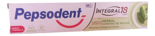 Pasta Dental Peps. Integral 18 Herbal Cuidado De Encias 75 M