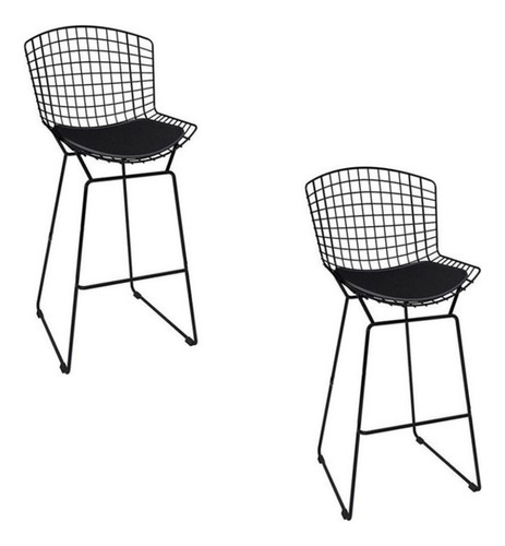 Pack X 2 Banquetas Bertoia Colores Negro O Blanca