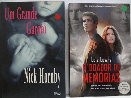 2 Livros Doador De Memórias Lois Lowry + Um Grande Garoto