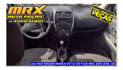 Sucata Nissan March Sv 1.0 12v Flex Mec 2016 Pecas
