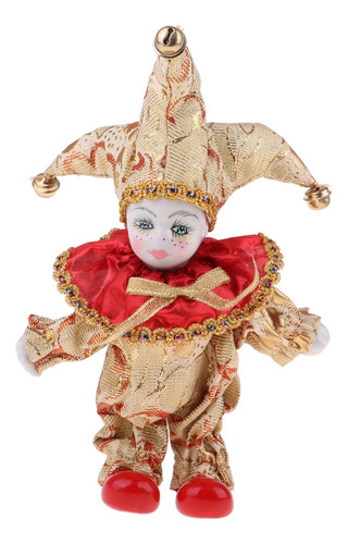 6 Polegada Porcelana Triangel Boneca Palhaço Casa Exibir