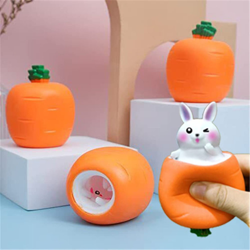 3 Peças Easter Pop Up Carrot Bunny Stress Sensory Toy Fidget
