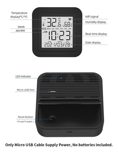 Control Remoto Wifi Smart, Mide To Y Humedad Nexxt-ozom-tuya