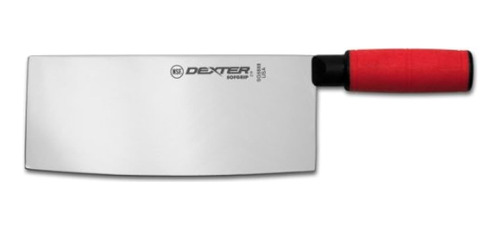 Cuchillo De Chef Chino Dexter De 8  X 3¼ , Mango Rojo