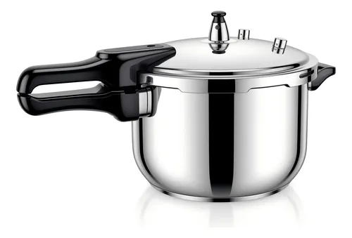 PANELA DE PRESSãO INOX 5 LITROS FUNDO TRIPLO COR PRATEADO PRATEADO