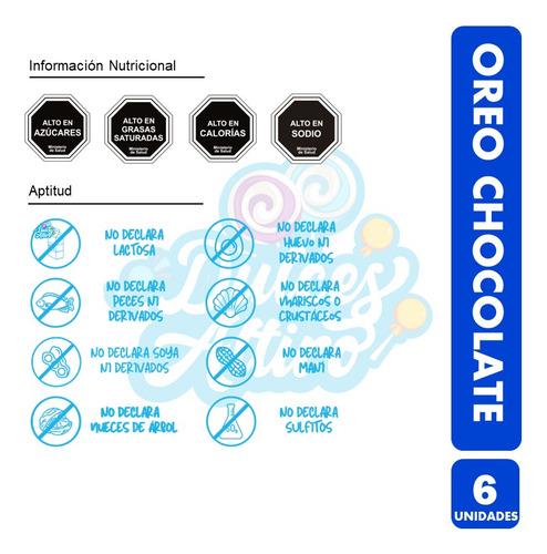 Oreo Chocolate - Galletas Especial Colación (pack Con 6 Uni)