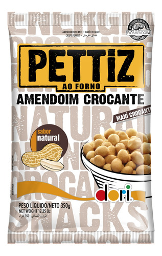 Amendoim Dori Pettiz Crocante sabor natural 350 g
