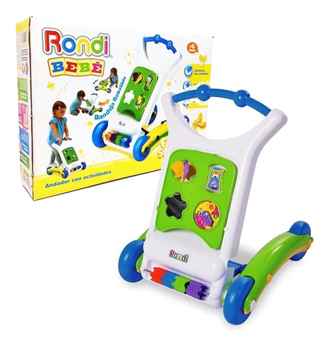 Caminador Andador Rondi Actividades Mis Primeros Pasos Bebe Color Verde