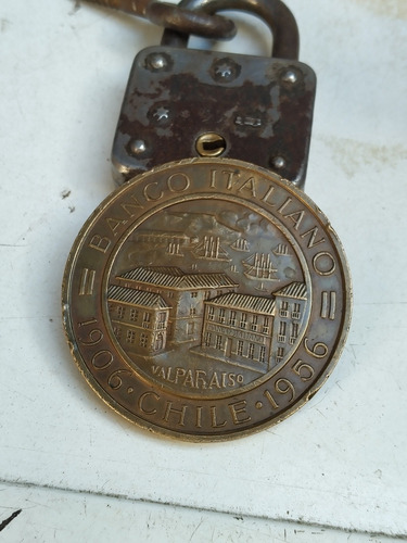 Medalla Antigua Banco Italiano 1956 Valparaíso 