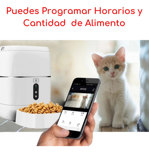 Imagen 2 de 10 de Kit Alimentador Mascotas+cámara Wifi Seguimiento Automático