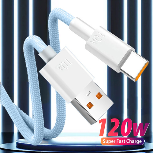 Cable De Datos Tejido Tipo C De 120 W Cables De Datos Rápido