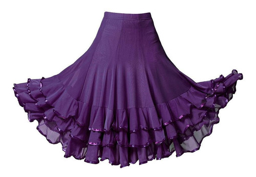 De Baile De Cinturo Elástico Volante De Flamenco Ropa De