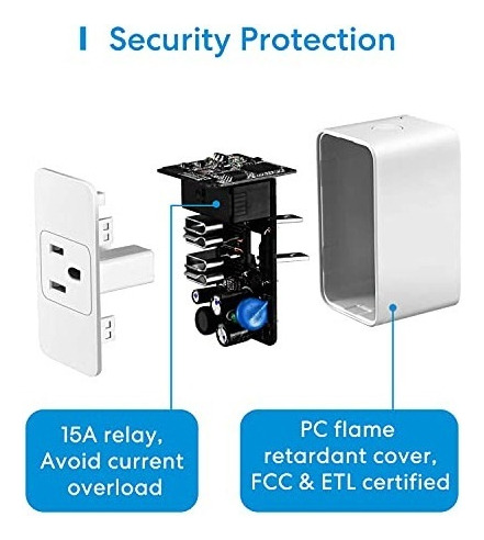 Conector Inteligente Meross Mss110 Wi-fi, 15a, Alexa E Googl