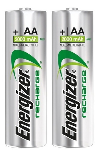 Imagen 1 de 6 de Pilas Recargables Energizer Aa 2000 X 2 Unidades