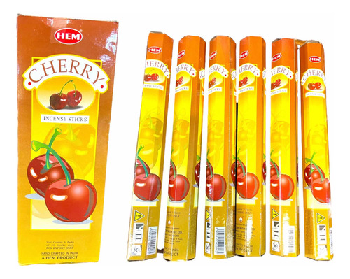 Insienso Cherry Caja Con 6 Tubos Cada Uno Con 20 Varitas