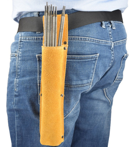 Bolsa De Cintura De Couro Com Suporte Para Haste De Soldagem